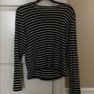 Black and white striped long sleeve